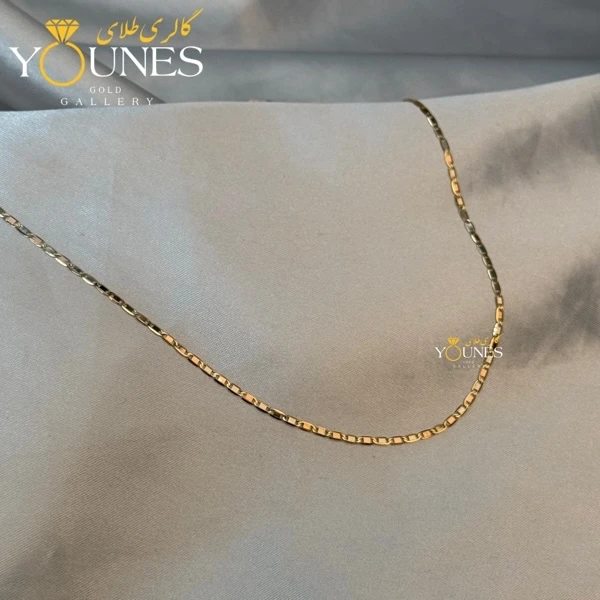 تصویر دوم زنجیر ملوانی مینیمال طلا